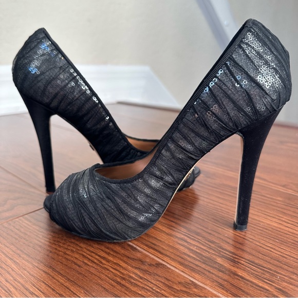 Badgley Mischka “Star” Platform Pumps Black Size 7 - Picture 5 of 14